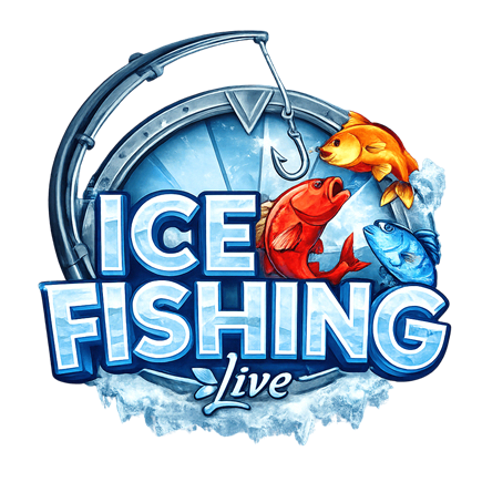 Slot Ice Fishing con tema pesca invernale e premi nascosti sotto il ghiaccio